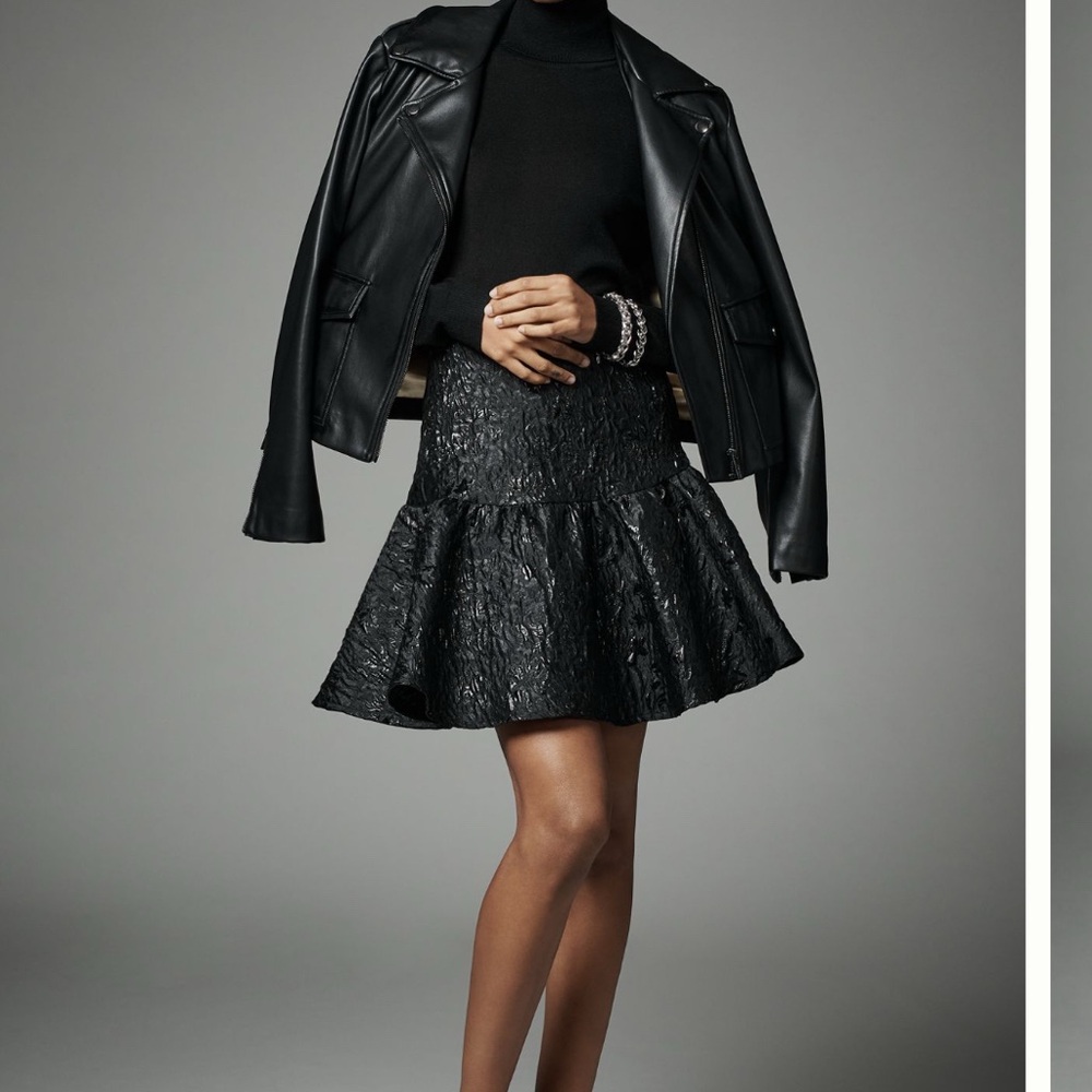 Avec Les Filles Black Skater Skirt